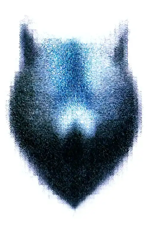 growling wolf face and realistic rocky mountains inside tattoo design idea