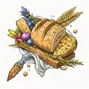bread tattoo design idea