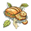 bread tattoo design idea