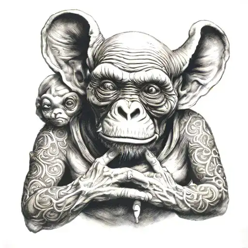 see no evil hear no evil speak no evil tattoo design idea