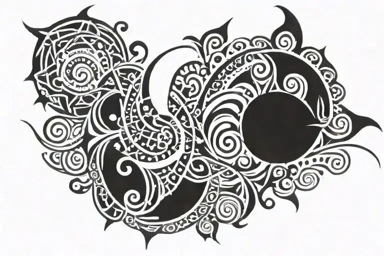 stencil art tattoo design idea