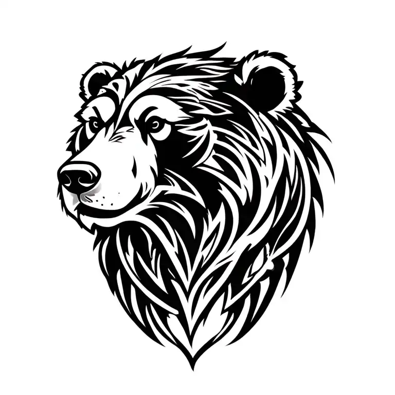 Tribal Bear tattoo design idea