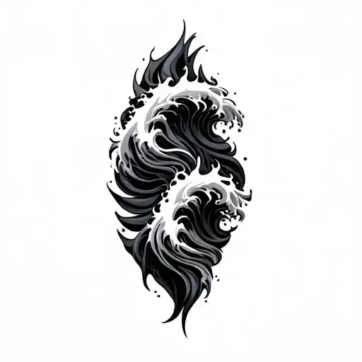 Filler Wave Patterns tattoo design idea