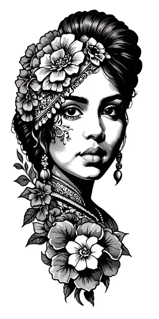 Mexican and Irish cultural blend tattoo design idea