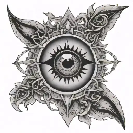3rd eye goth tattoo design idea