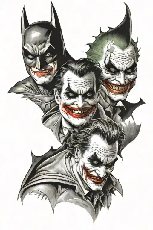 Batman and Joker tattoo design idea