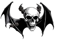 death bat tattoo design idea