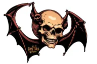death bat tattoo design idea