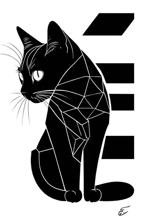 "E j l k k" cat cat tattoo design idea