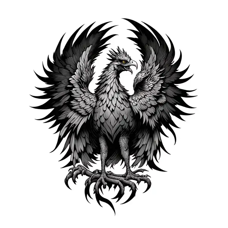 gay Phoenix strength tattoo design idea
