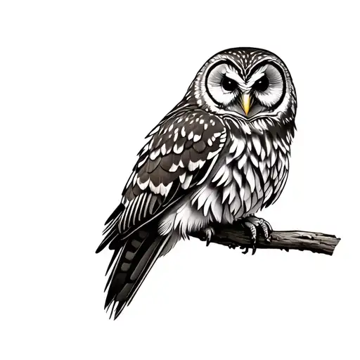 Barred Owl tattoo design idea
