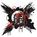 good vs evil tattoo design idea