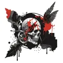 good vs evil tattoo design idea