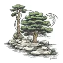 Lebanon Phoenician cedar tattoo design idea