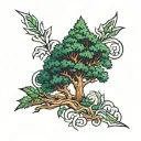 Lebanon Phoenician cedar tattoo design idea