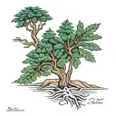 Lebanon Phoenician cedar tattoo design idea
