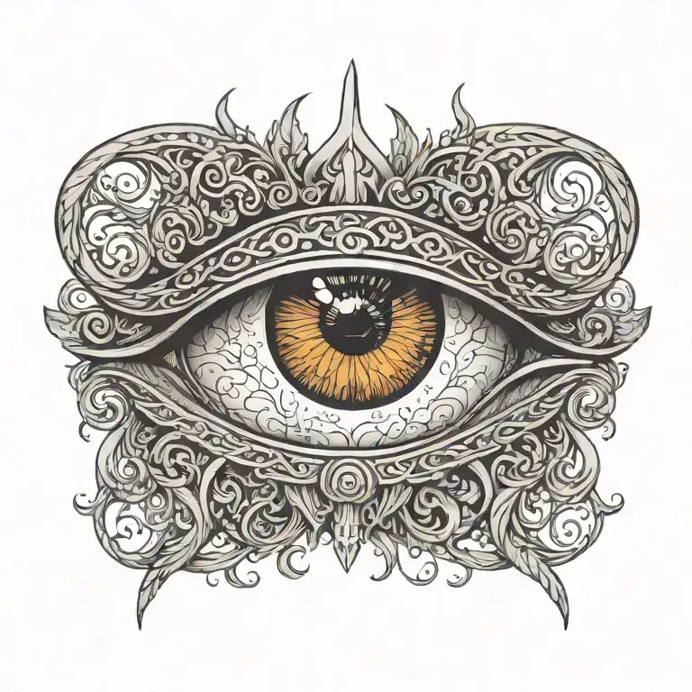 viking witch evileye  tattoo design idea