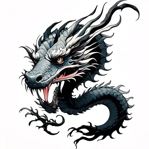 Japanese Band with dragon tattoo design idea