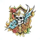 trident pantheon tattoo design idea