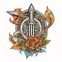 trident pantheon tattoo design idea