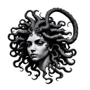 African American Medusa Head tattoo design idea