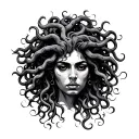 African American Medusa Head tattoo design idea