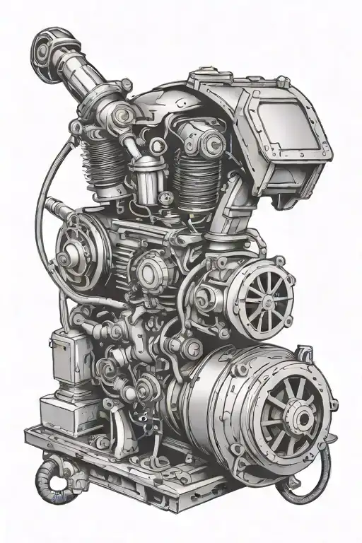 Welding and Engine breaking tattoo design idea