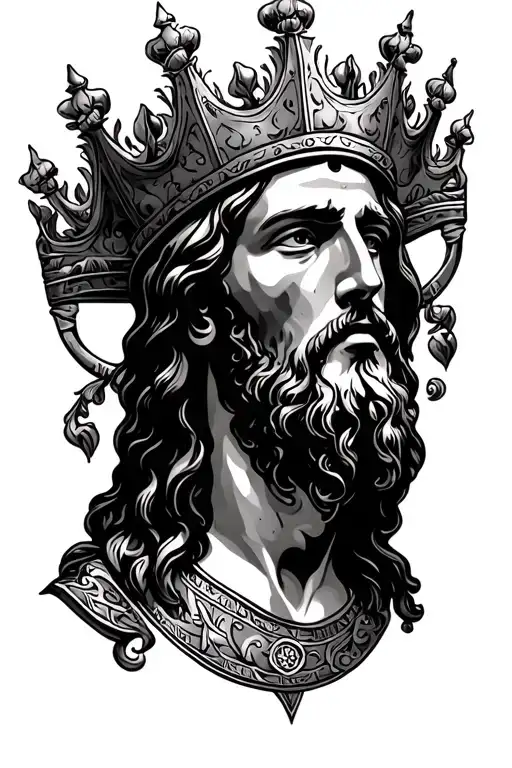 "Jesus is king" tattoo design idea