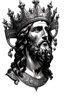 "Jesus is king" tattoo design idea