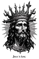 "Jesus is king" tattoo design idea