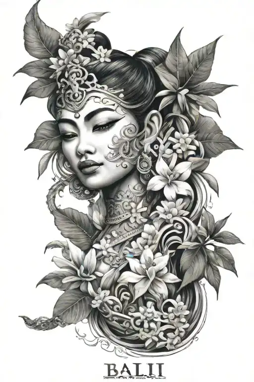 Bali Asia tattoo design idea