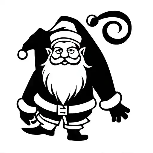 Santa Claus costume tattoo design idea