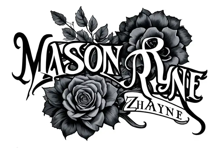 Names Mason Ryker Zhayne tattoo design idea