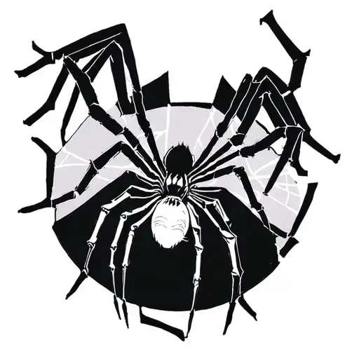 phantom troupe spider with j Cole lyrics as the web tattoo design idea