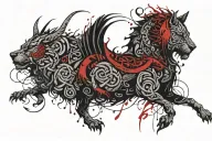 Celtic beast tattoo design idea