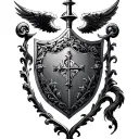 St Michael Shield tattoo design idea