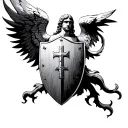 St Michael Shield tattoo design idea
