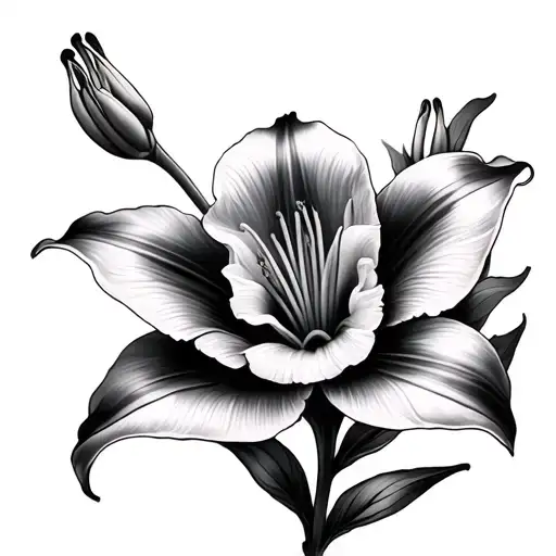 Daylily tattoo design idea
