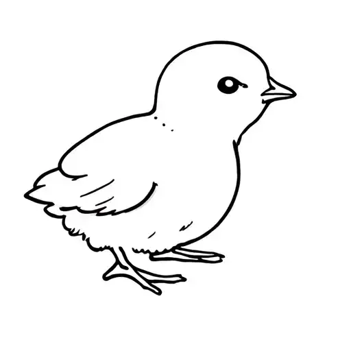 baby chick tattoo design idea