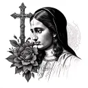 Catholic tattoo design idea