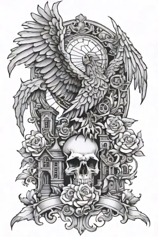 Fantasy/Romance book theme using aspects of the Fourth Wing Series tattoo design idea