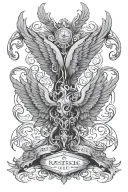 Fantasy/Romance book theme using aspects of the Fourth Wing Series tattoo design idea