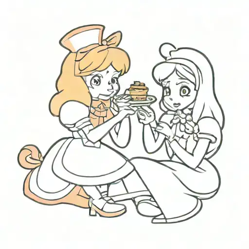 Soviet cartoon Alice + american mc gee Alice tattoo design idea