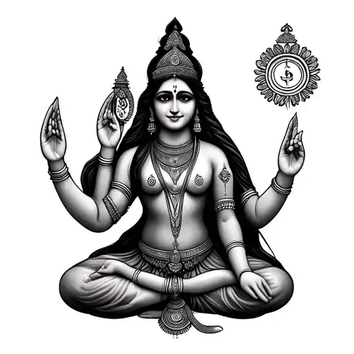 naina name with shiv parvati merged tattoo design idea