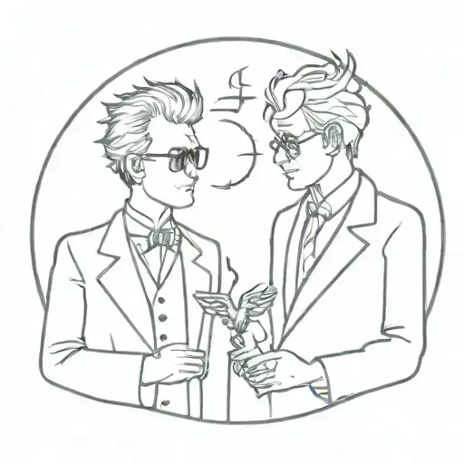 good omens tattoo design idea