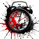 alarm clock tattoo design idea