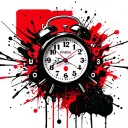 alarm clock tattoo design idea