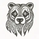 badger paw print tattoo design idea