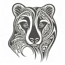 badger paw print tattoo design idea