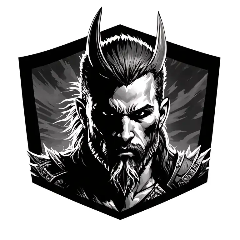 Warrior tattoo design idea